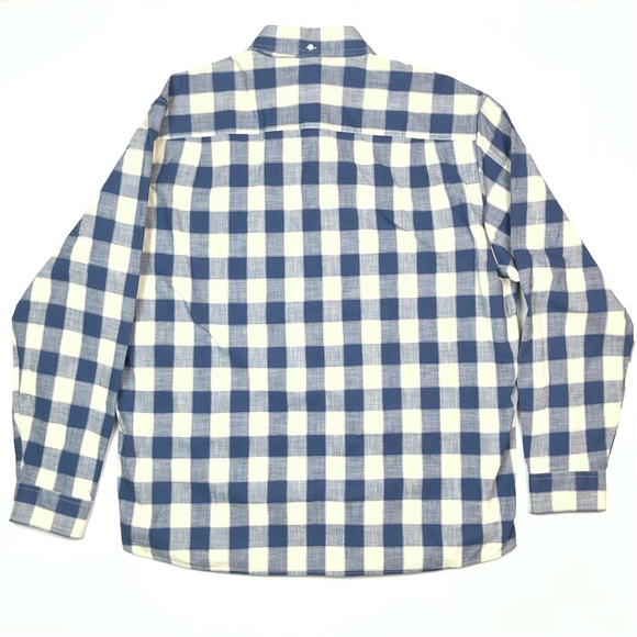 LL Bean Heavyweight Cotton Long Sleeve Plaid Button Down Shirt Men’s Size L - Picture 2 of 5